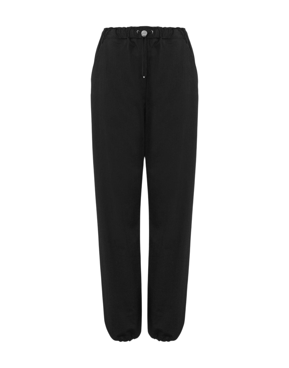 Pantalon coupe ajustée en coton - Black
