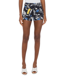 Short imprimé Punk en coton - Black