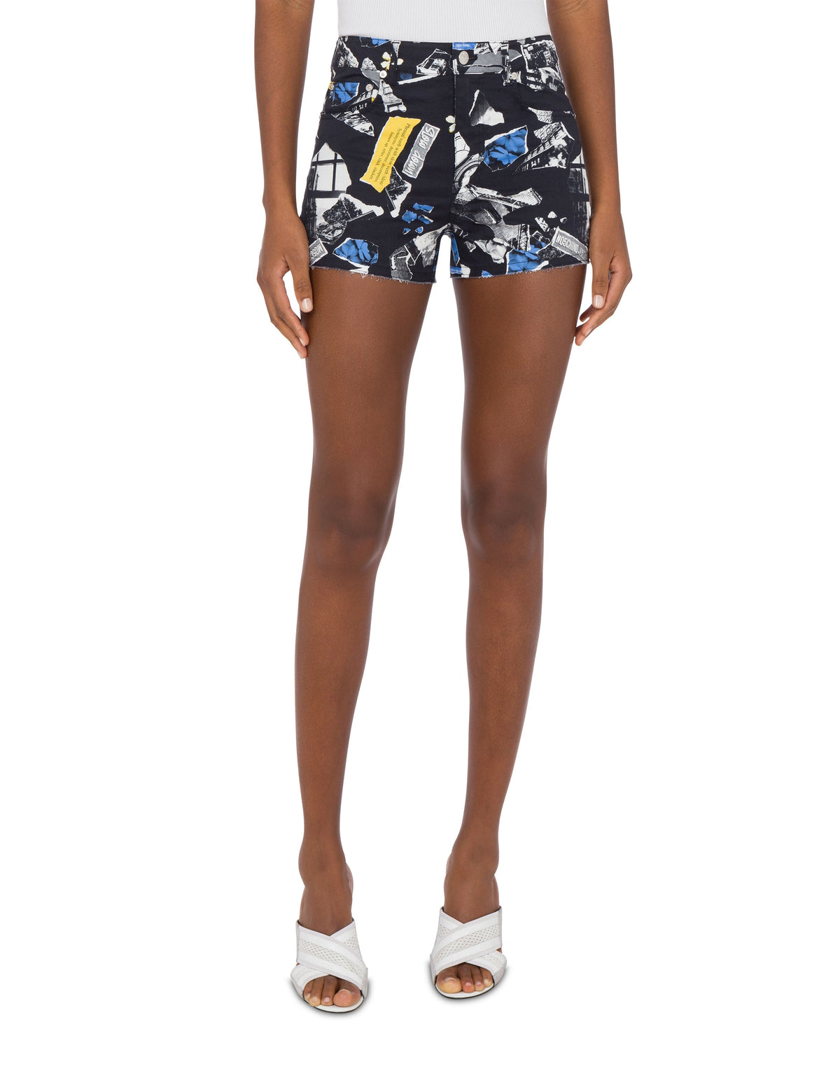 Short imprimé Punk en coton - Black