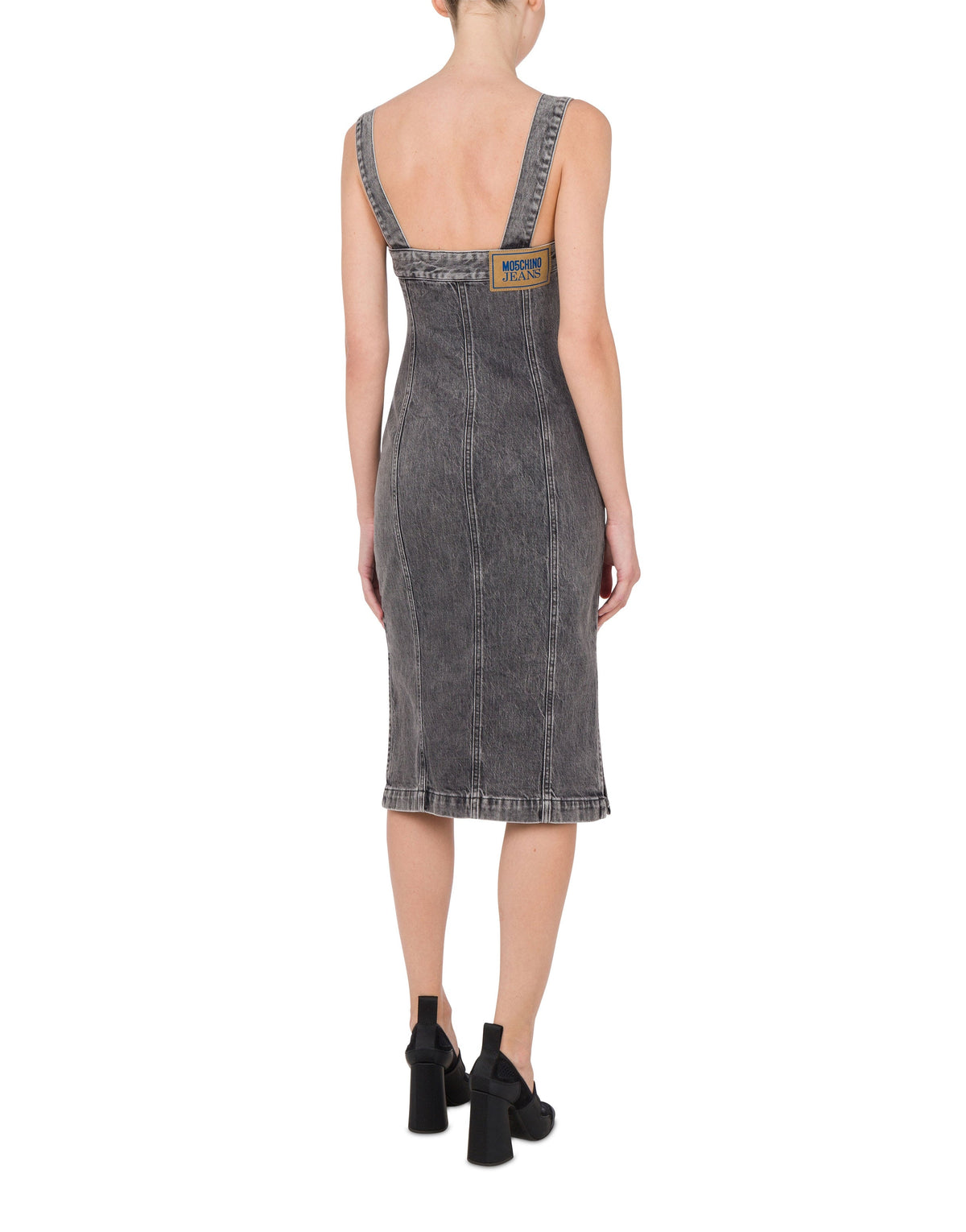 Robe midi boutonnée en coton - Grey