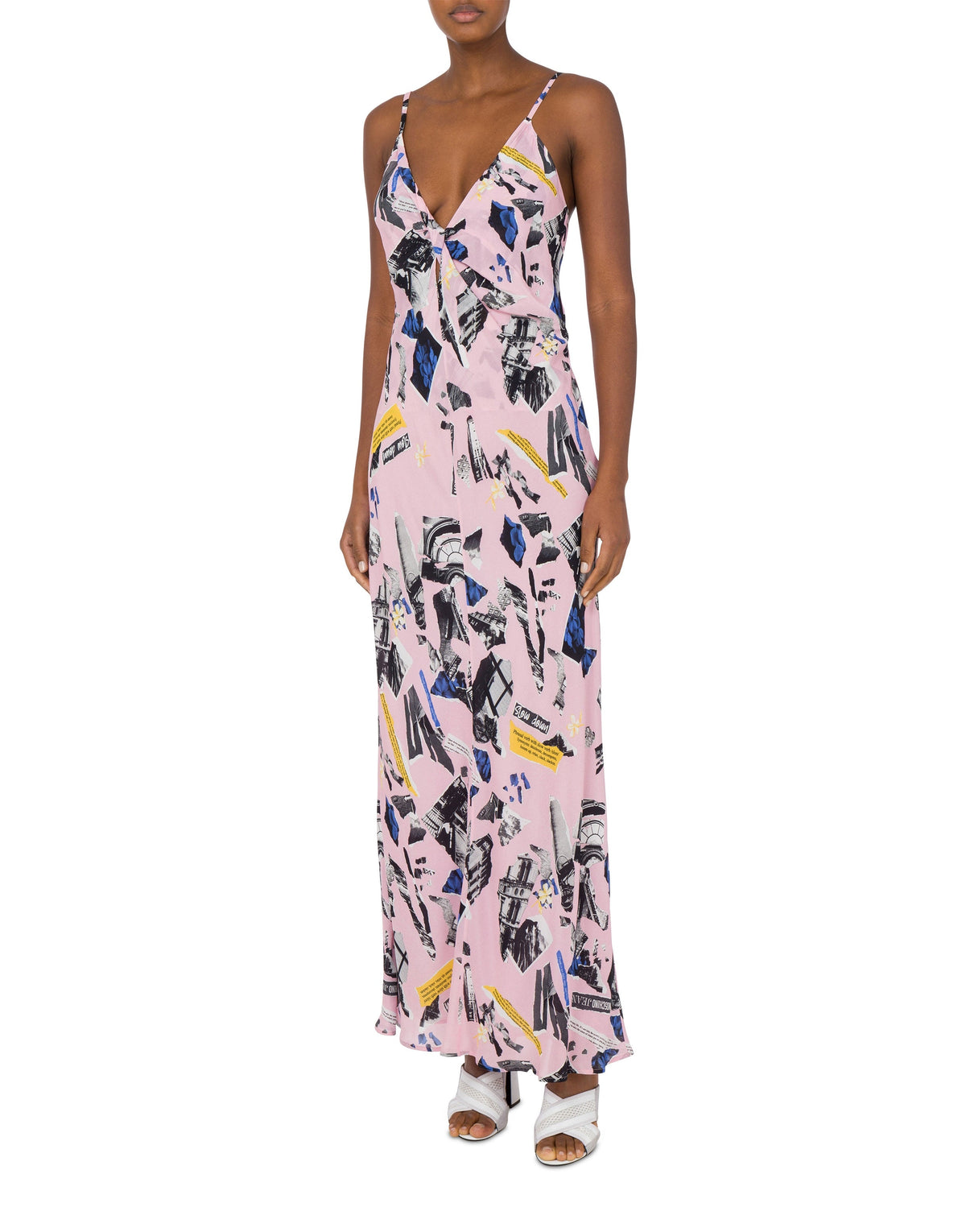 Robe longue imprimé Punk - Pink