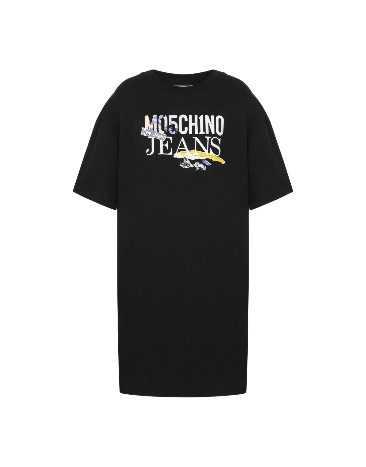 Robe Moschino Jeans imprimée en coton - Black