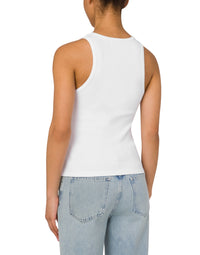 Débardeur à logo en coton - White