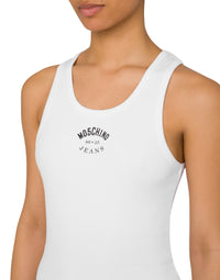 Débardeur à logo en coton - White