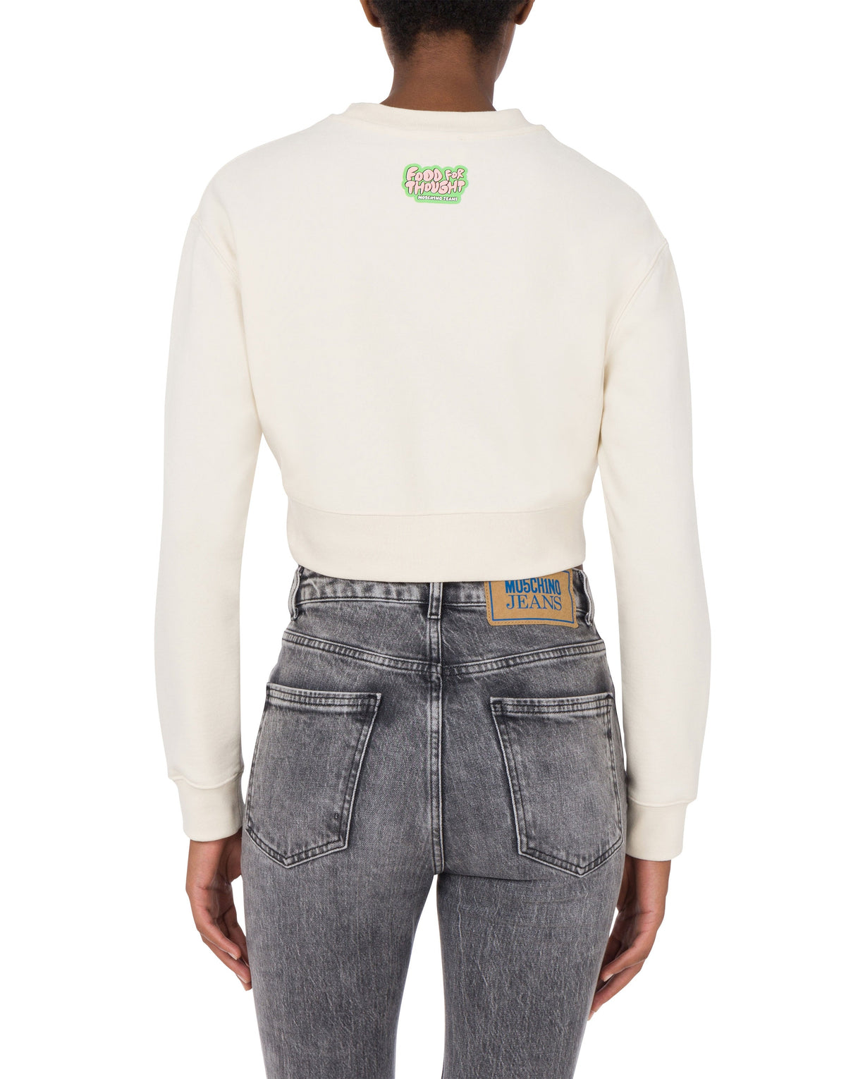 Sweatshirt court en coton - White