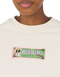 Sweatshirt court en coton - White