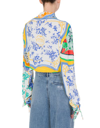 Scarf Print crepe shirt - Multicolor