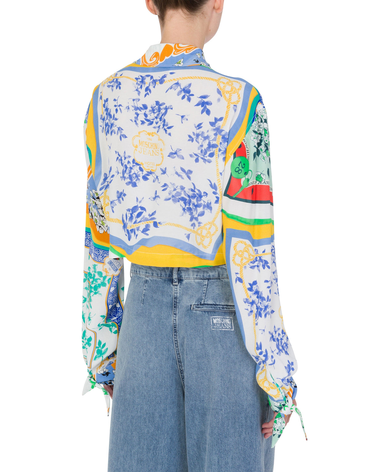 Scarf Print crepe shirt - Multicolor