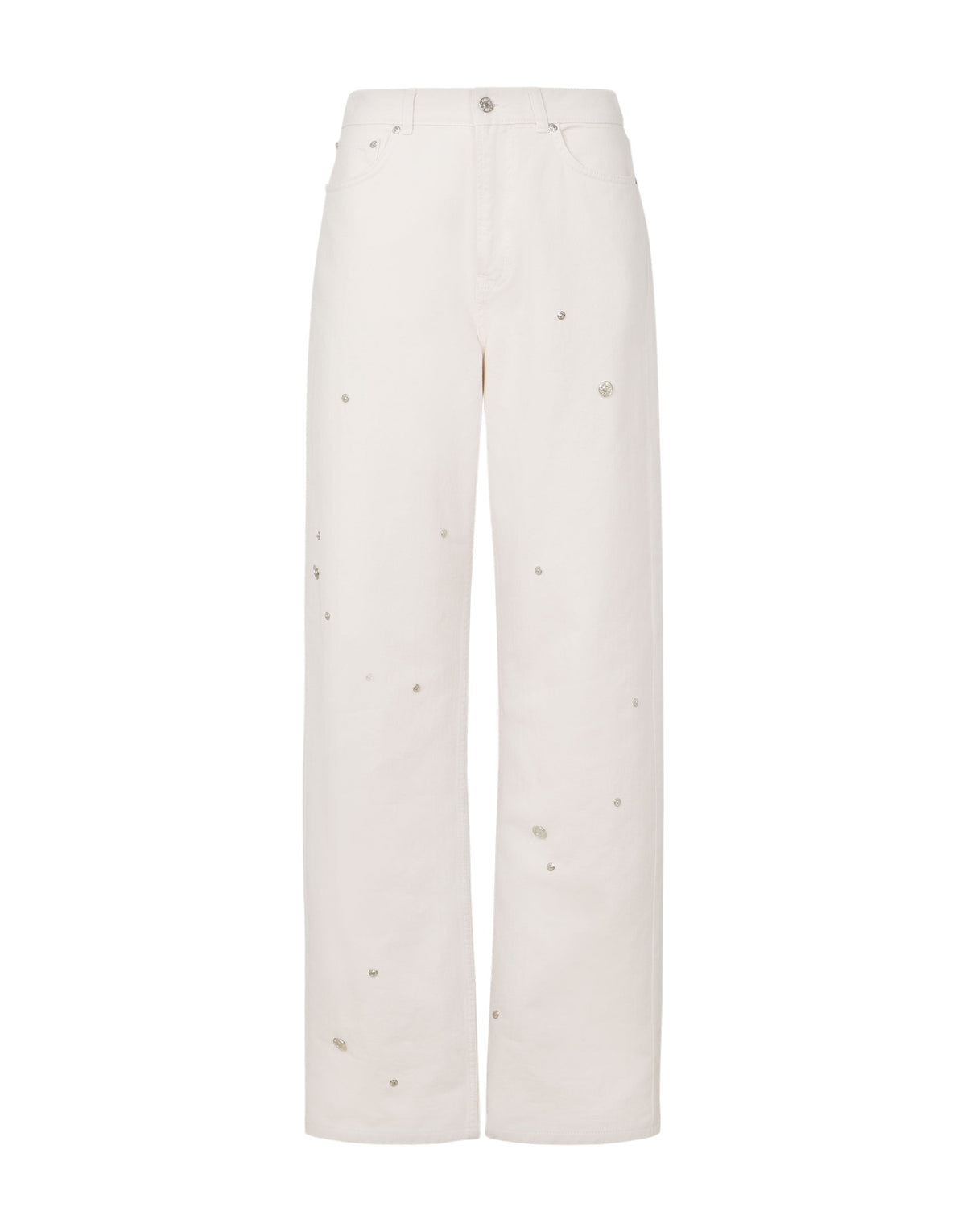 Pantalon cinq poches en denim - White