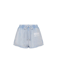Short à logo en coton - Blue