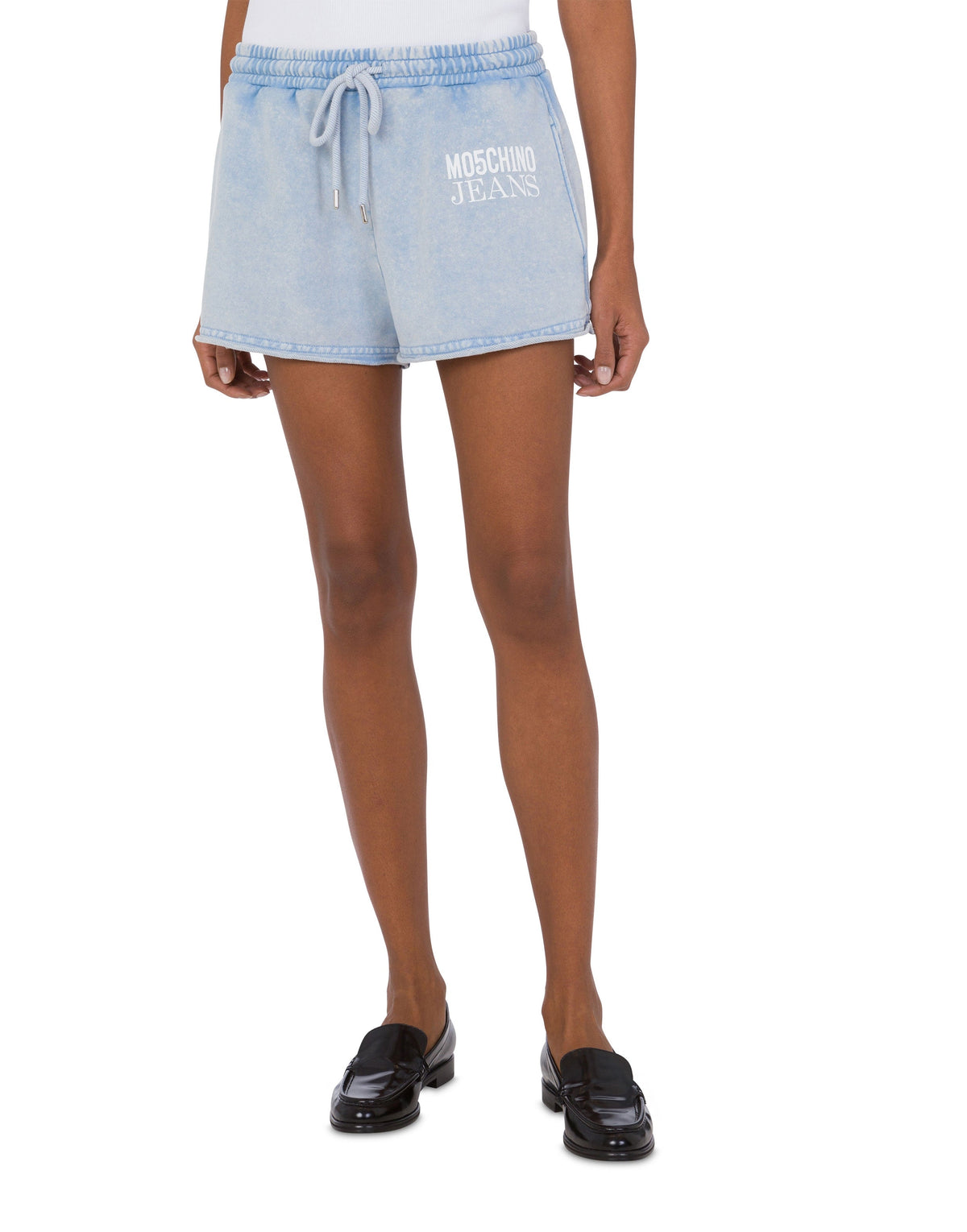 Short à logo en coton - Blue