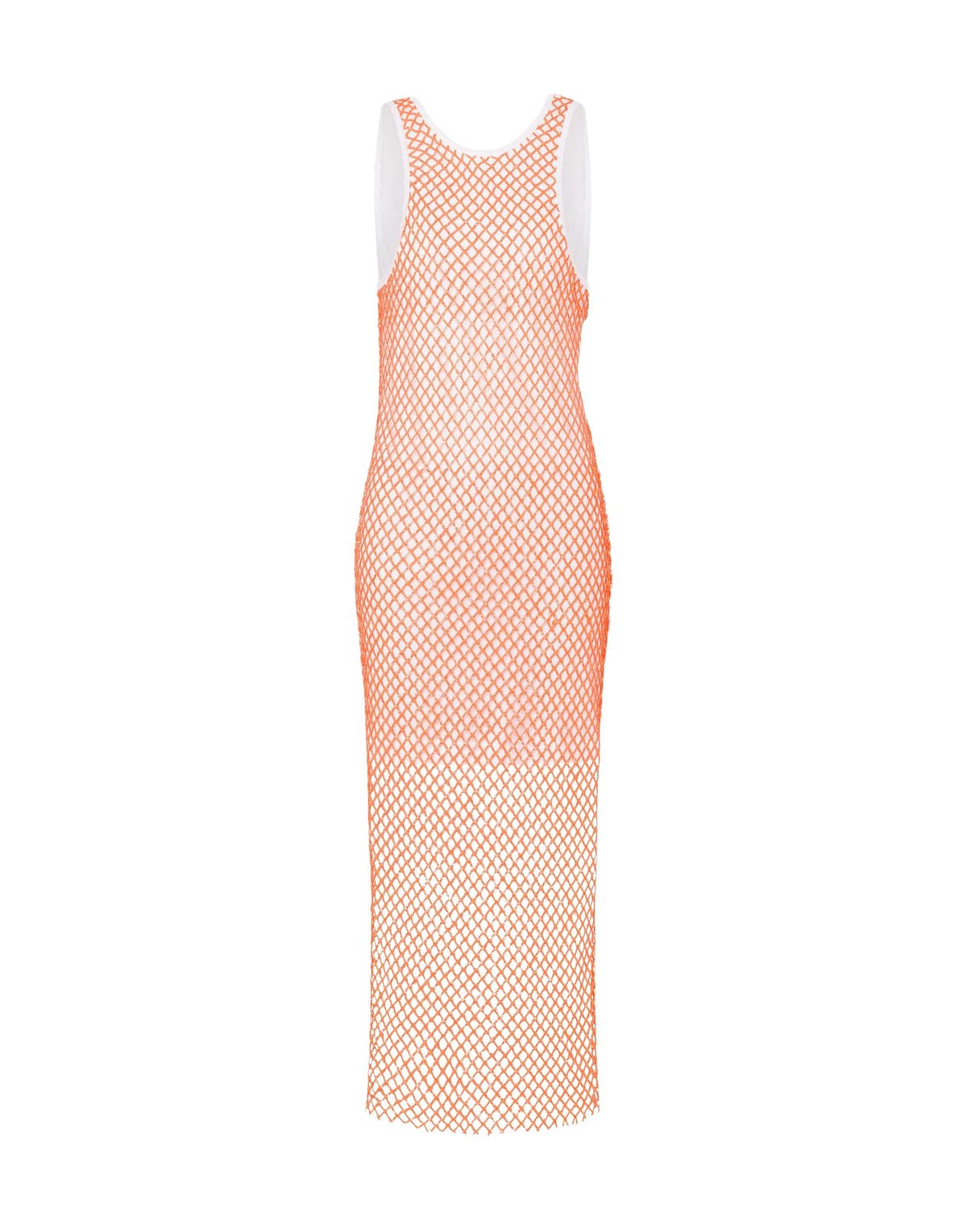 Robe midi à paillettes - Orange