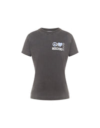 T-shirt Peach & Love en coton - Black