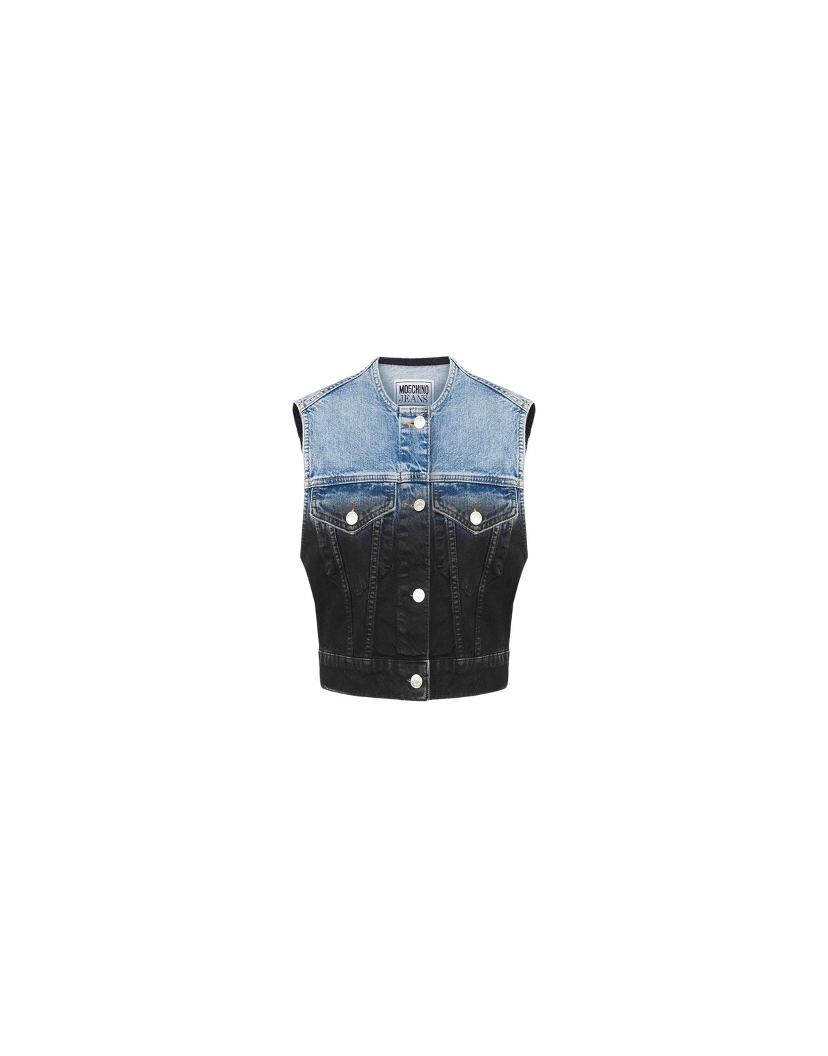 Gilet en denim dégradé - Black - Black