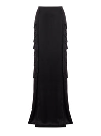 Silk blend maxi skirt - Black