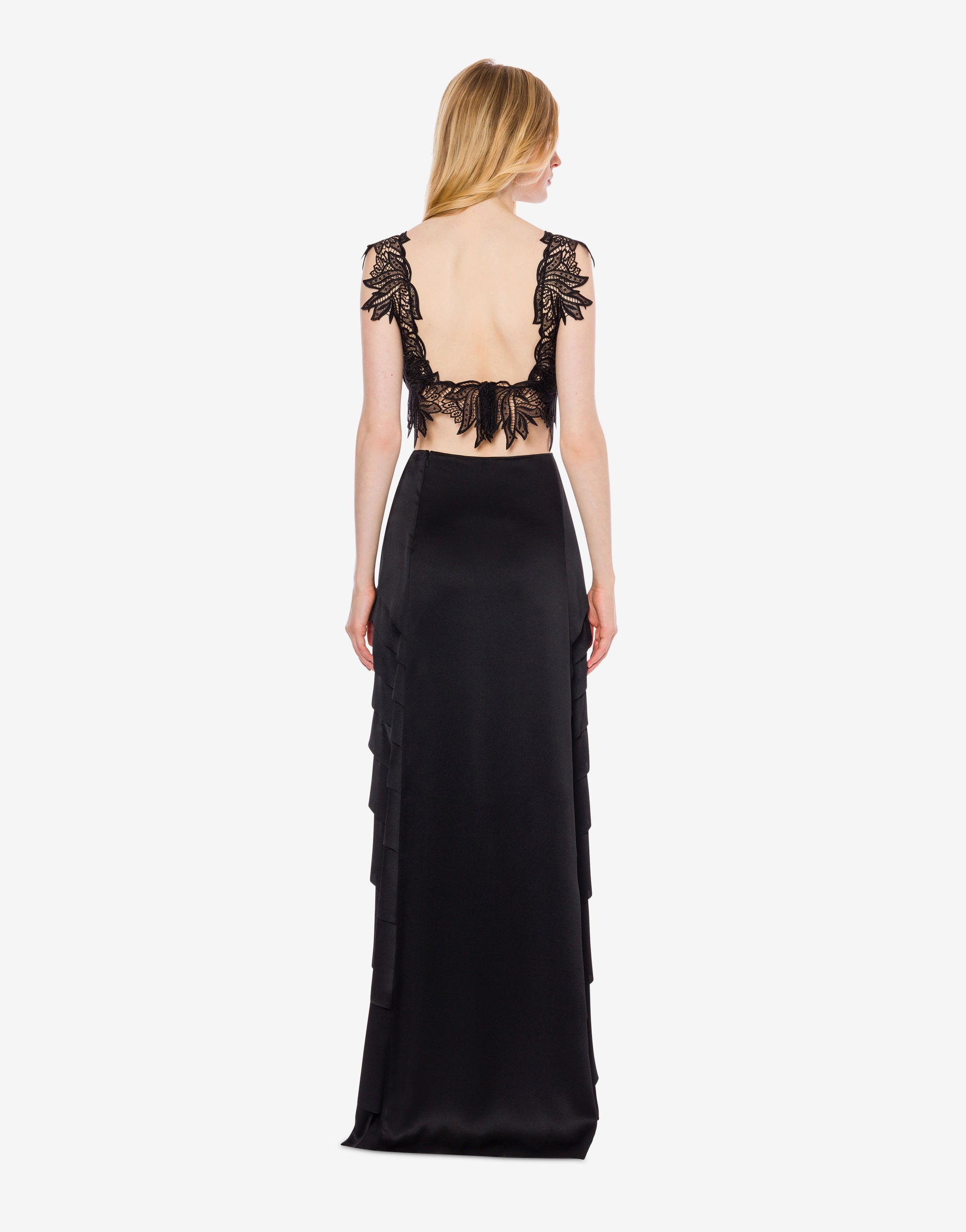 Silk blend maxi skirt - Black