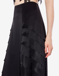 Silk blend maxi skirt - Black