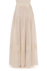 Jupe longue en mousseline - Beige
