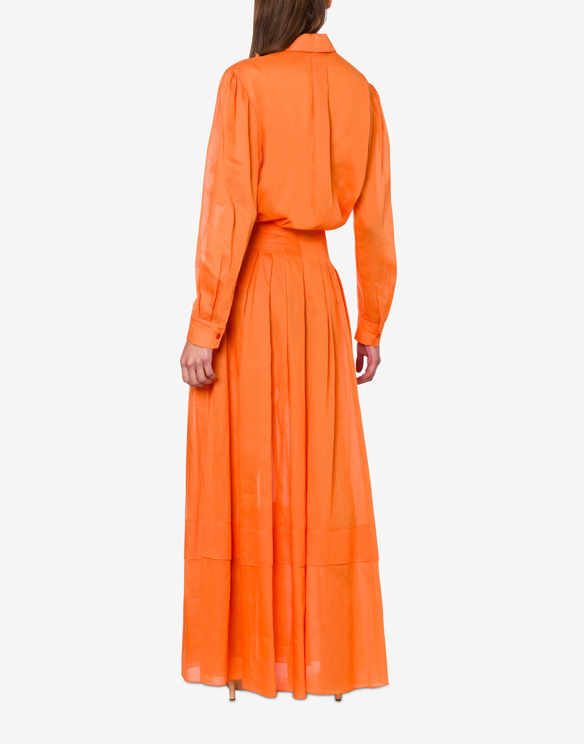 Long chiffon skirt - Orange