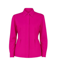 Blouse en soie ceinturée - Fucsia