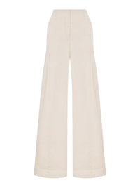 Pantalon oversize en satin - Beige