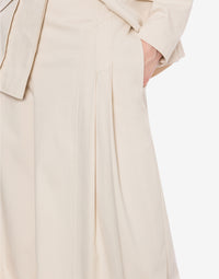 Pantalon oversize en satin - Beige