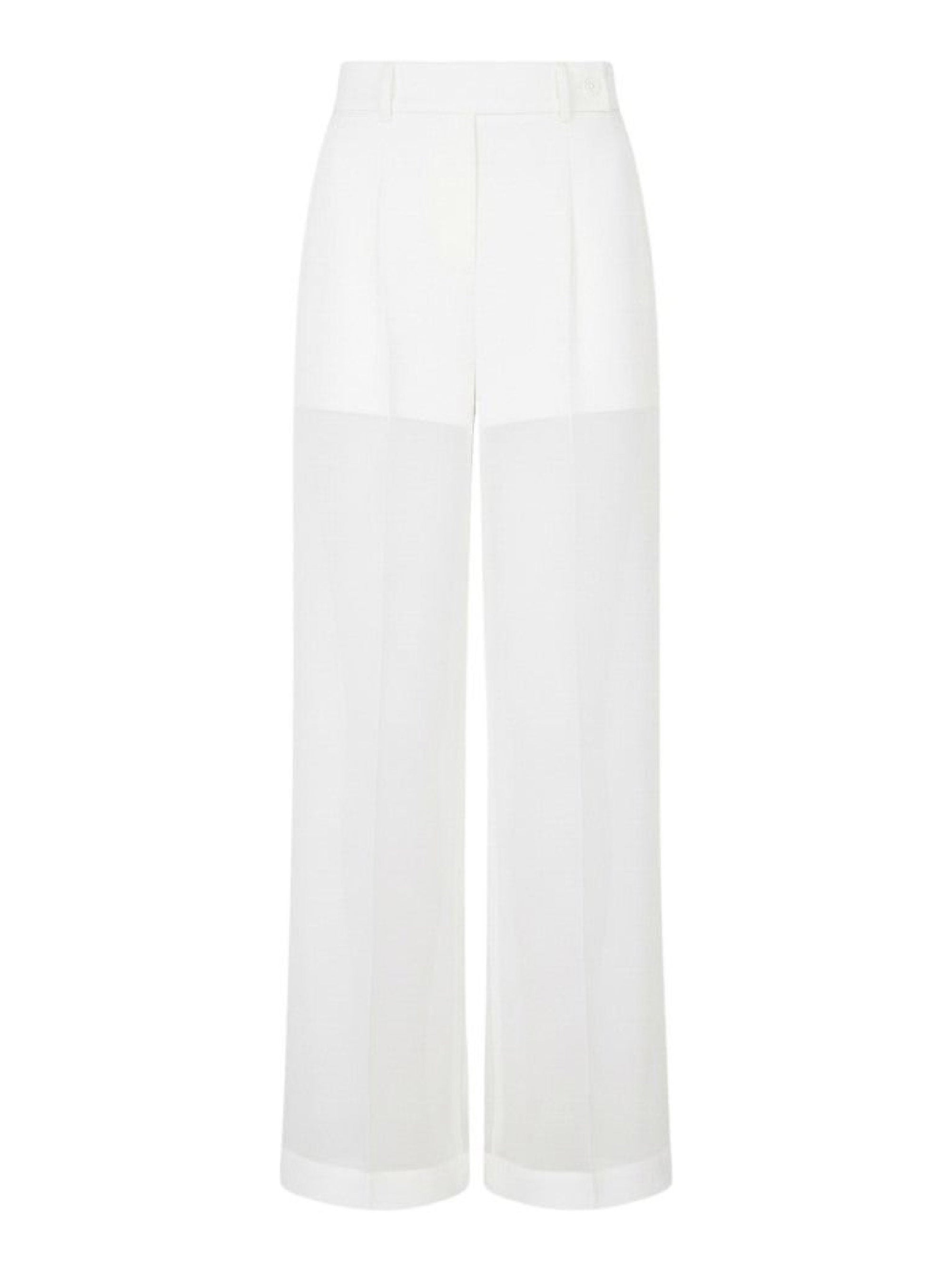 Pantalon à jambes transparentes - White
