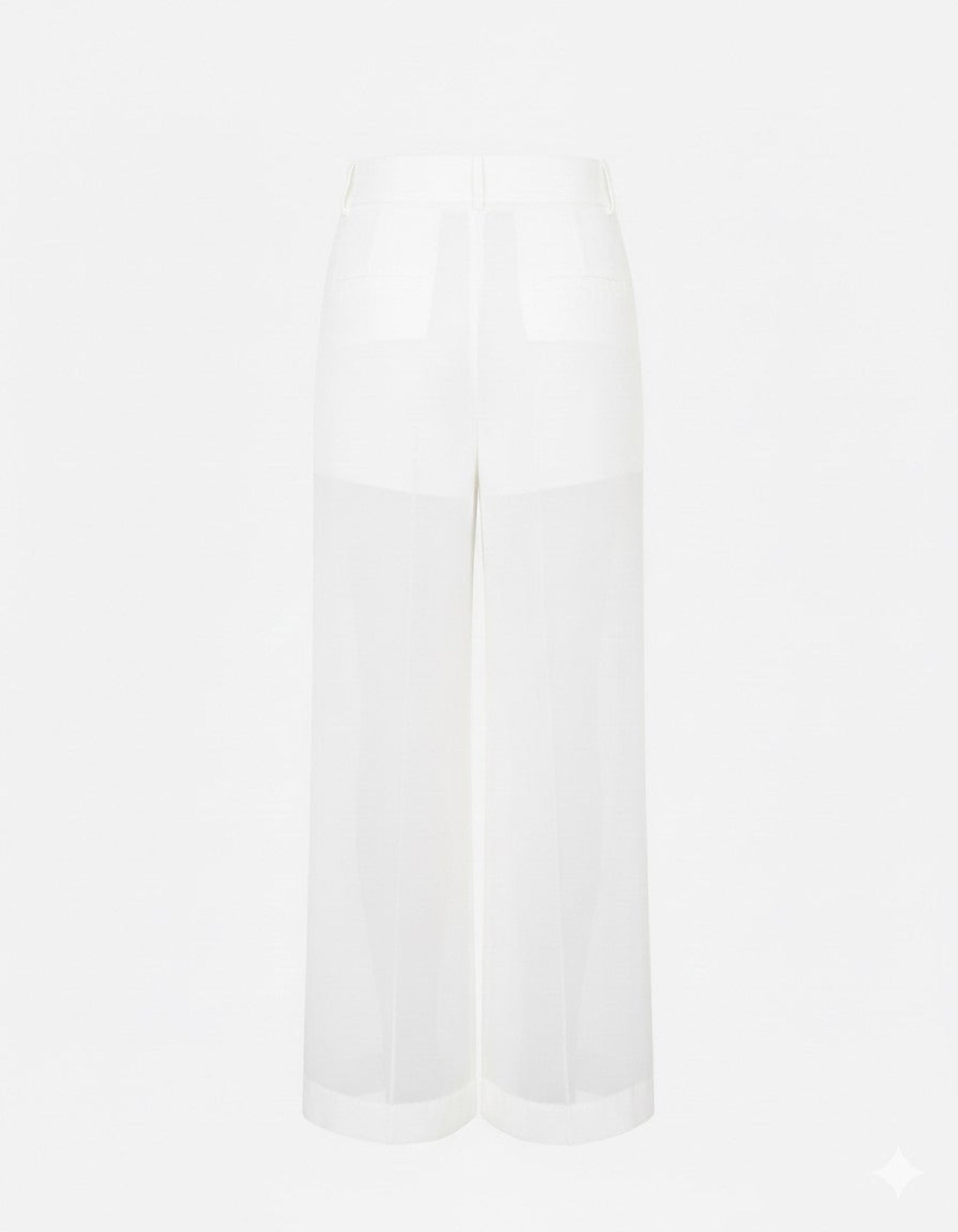 Pantalon à jambes transparentes - White