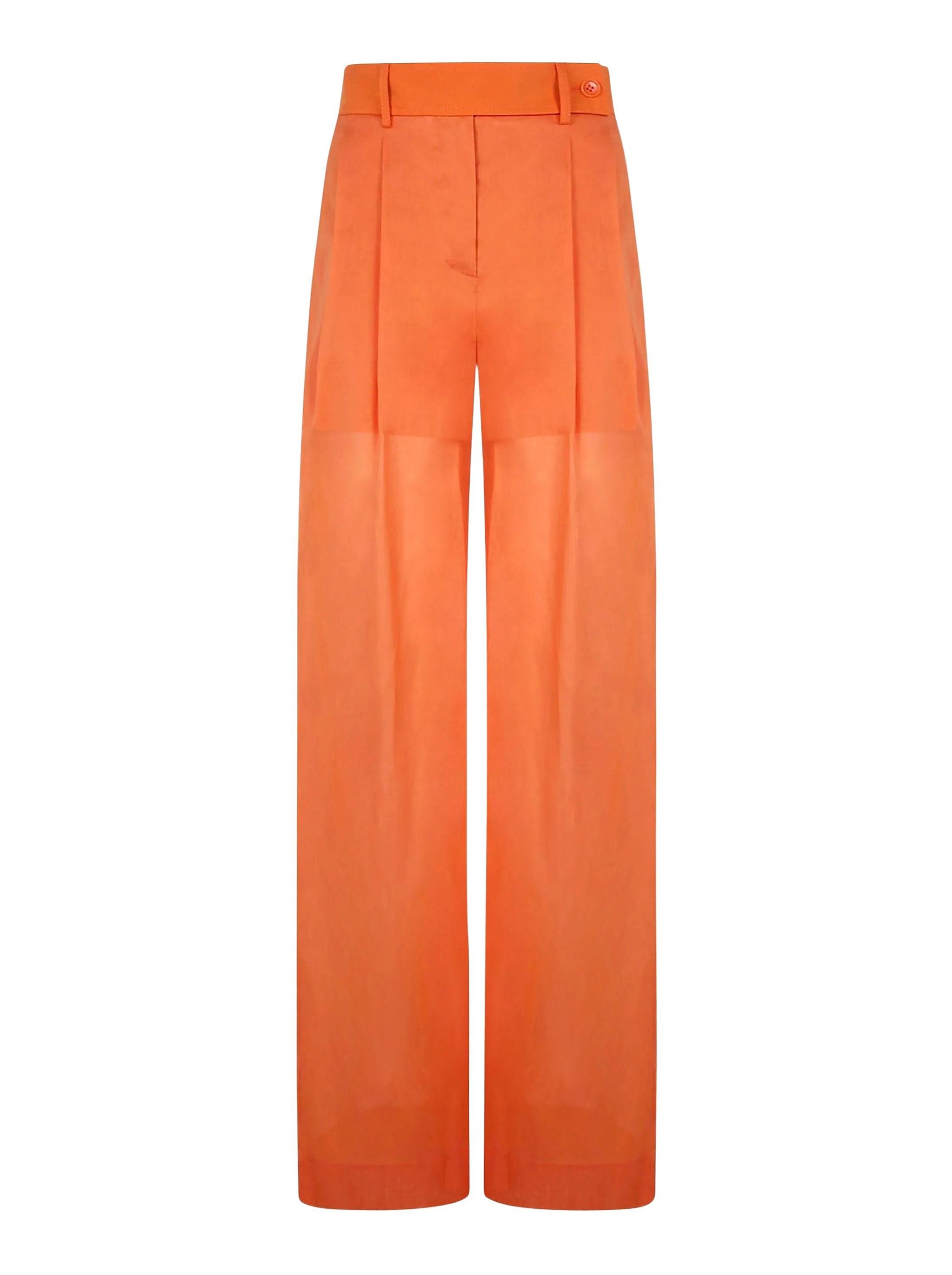 Sheer leg trousers - Orange