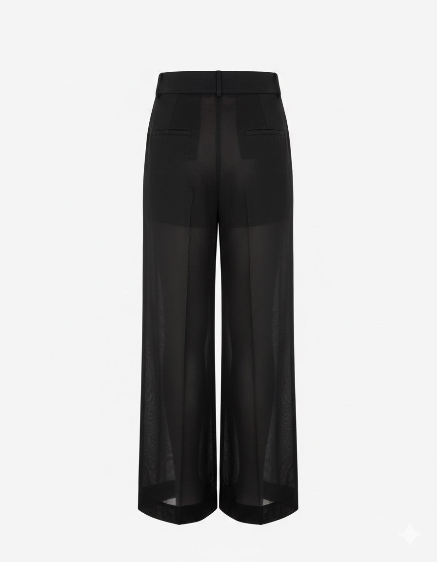 Pantalon à jambes transparentes - Black