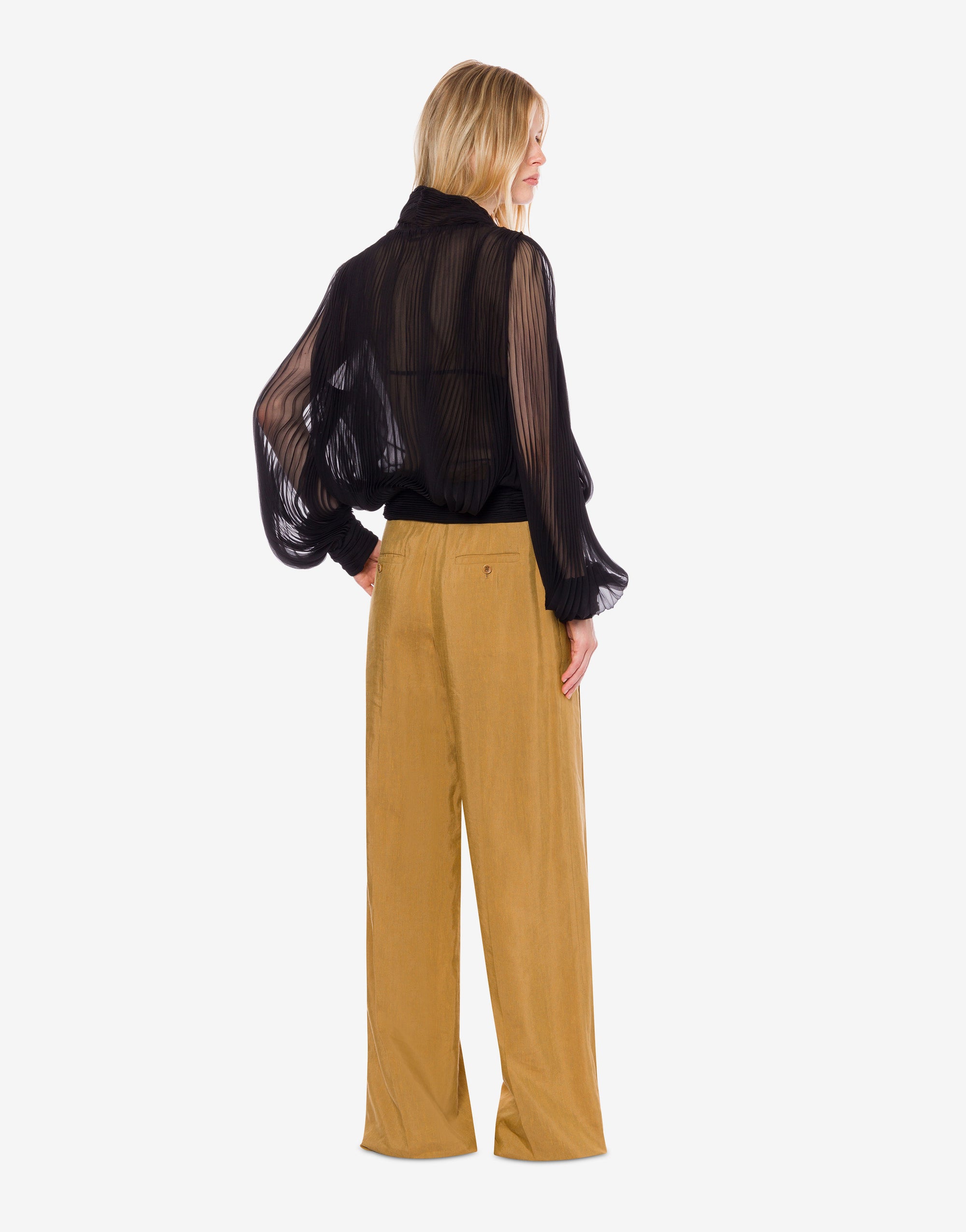 Pantalon en de lin mélangé - Brown