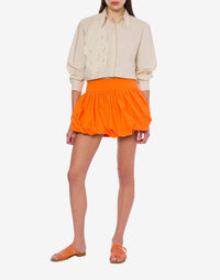Jupe-short en coton - Orange