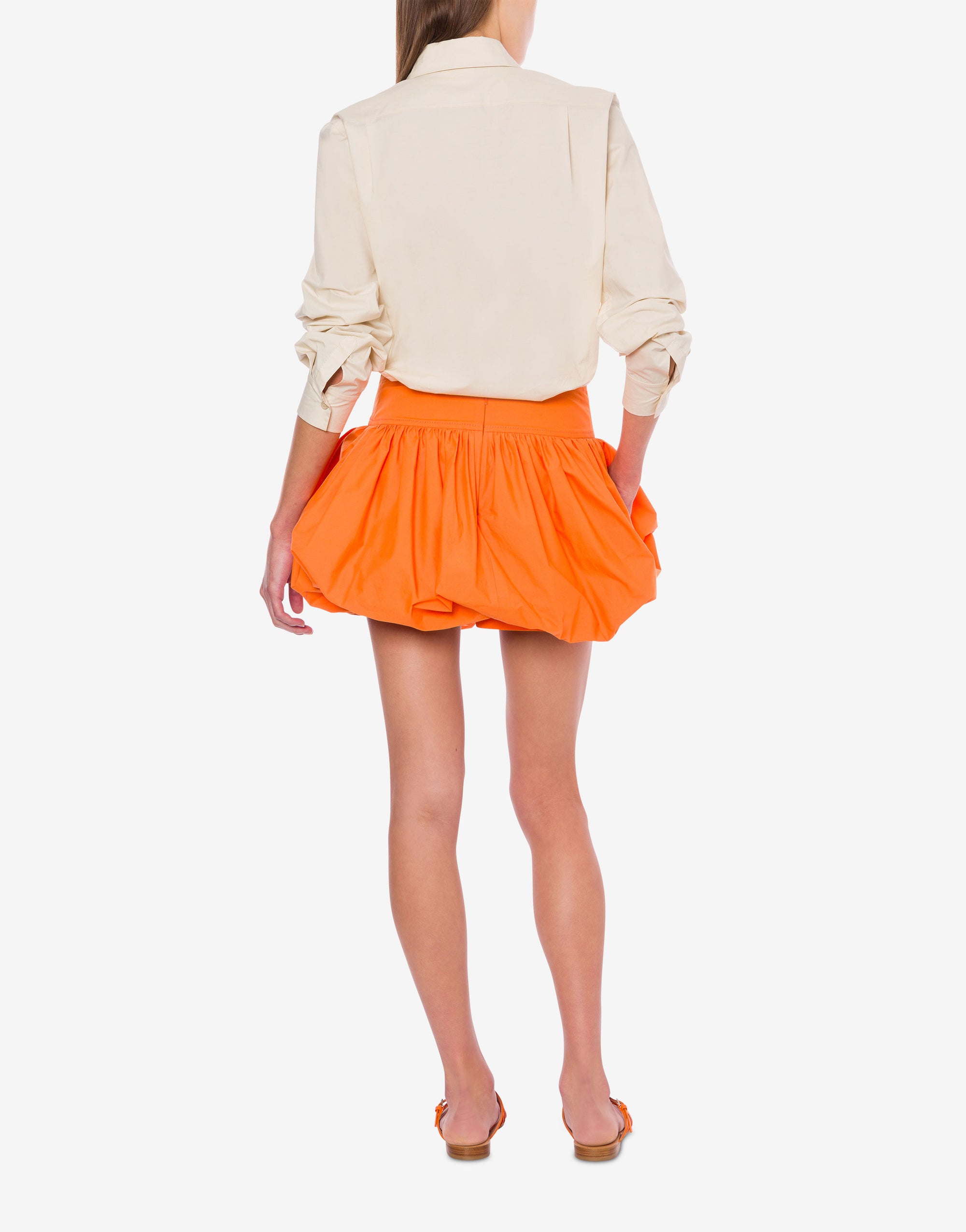 Jupe-short en coton - Orange