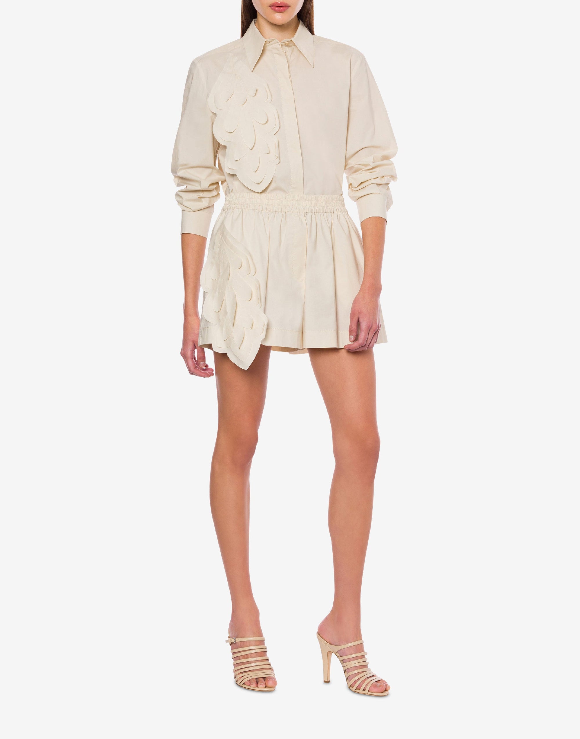 Short en coton à imprimé - White