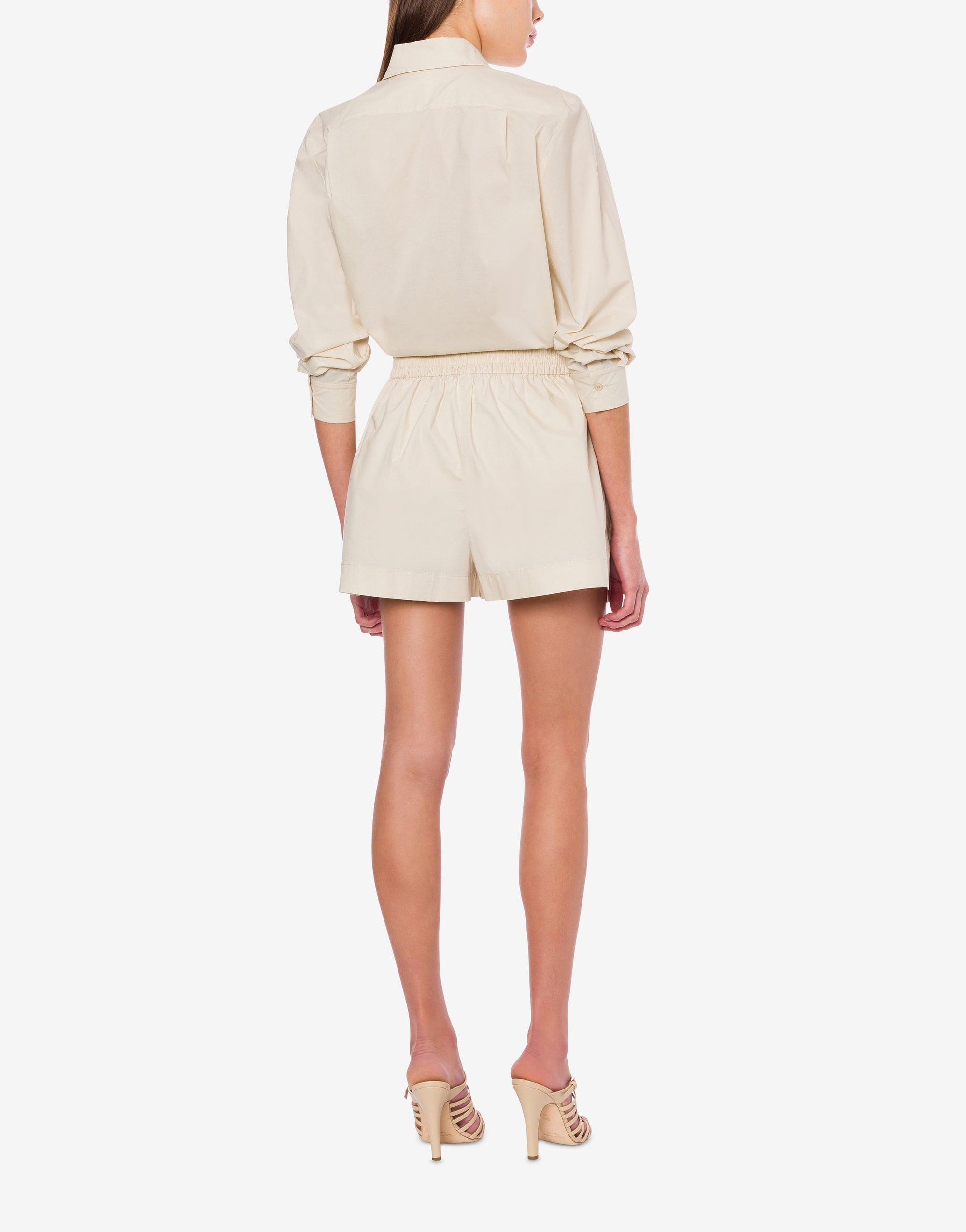 Short en coton à imprimé - White