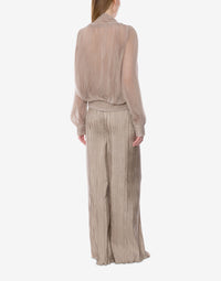 Pantalon en soie habotai - Beige