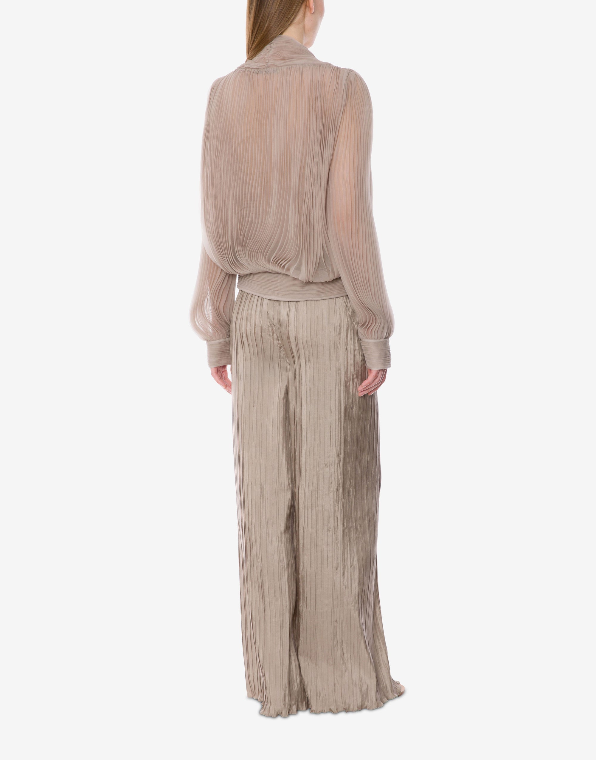 Pantalon en soie habotai - Beige