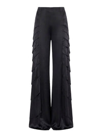 Silk blend trousers - Black