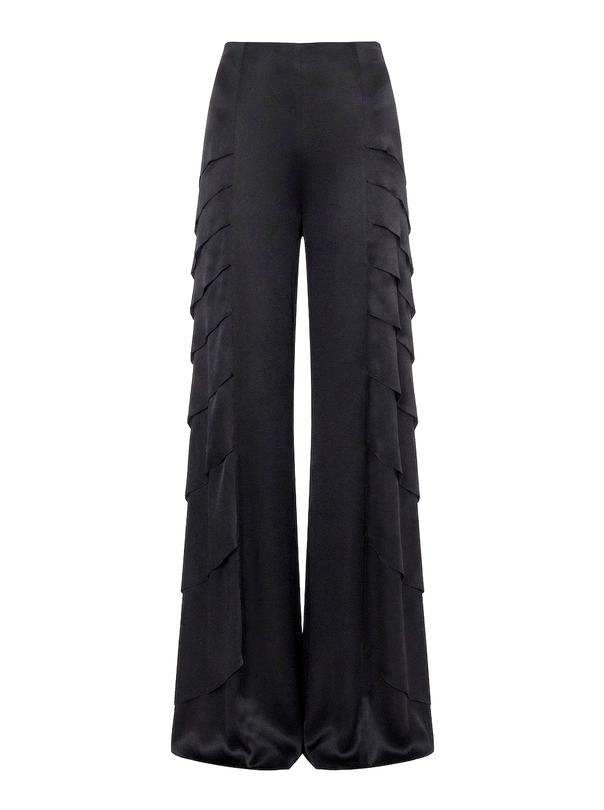 Silk blend trousers - Black