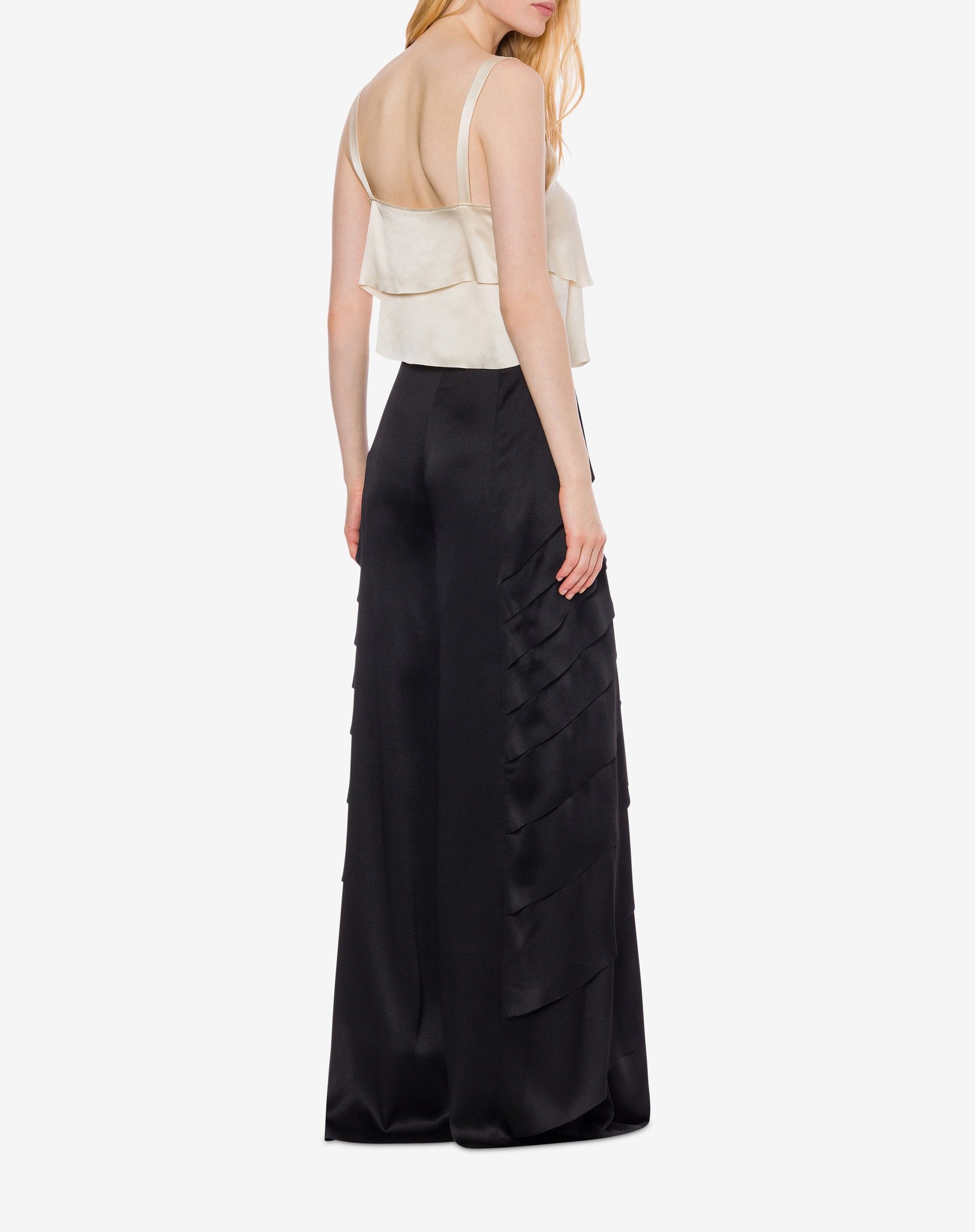 Silk blend trousers - Black