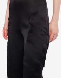 Silk blend trousers - Black