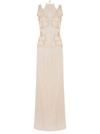 Robe longue avec patch - Beige