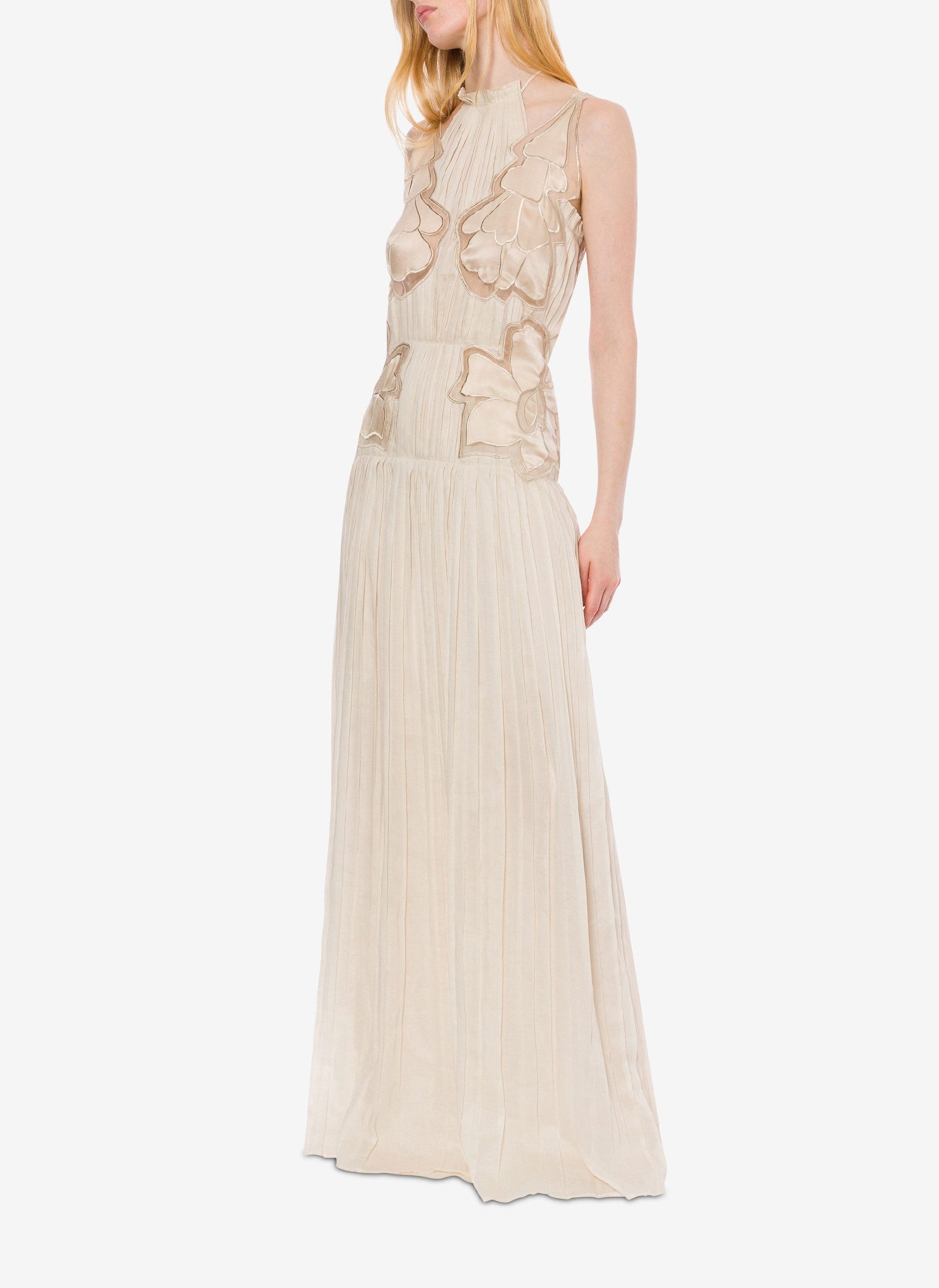 Robe longue avec patch - Beige