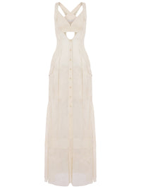 Long blouse dress - Beige