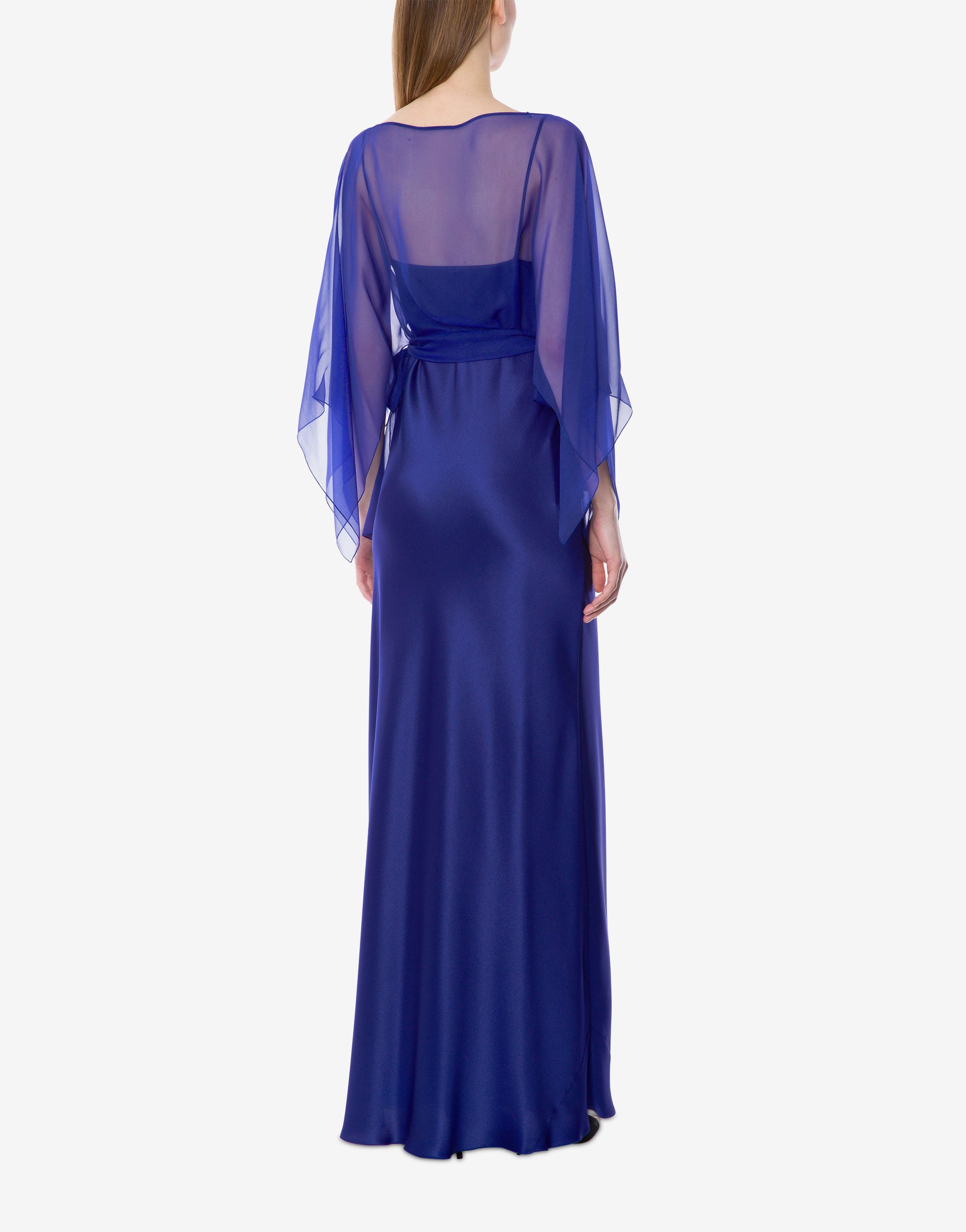 Robe longue en soie mélangée - Blue & Purple