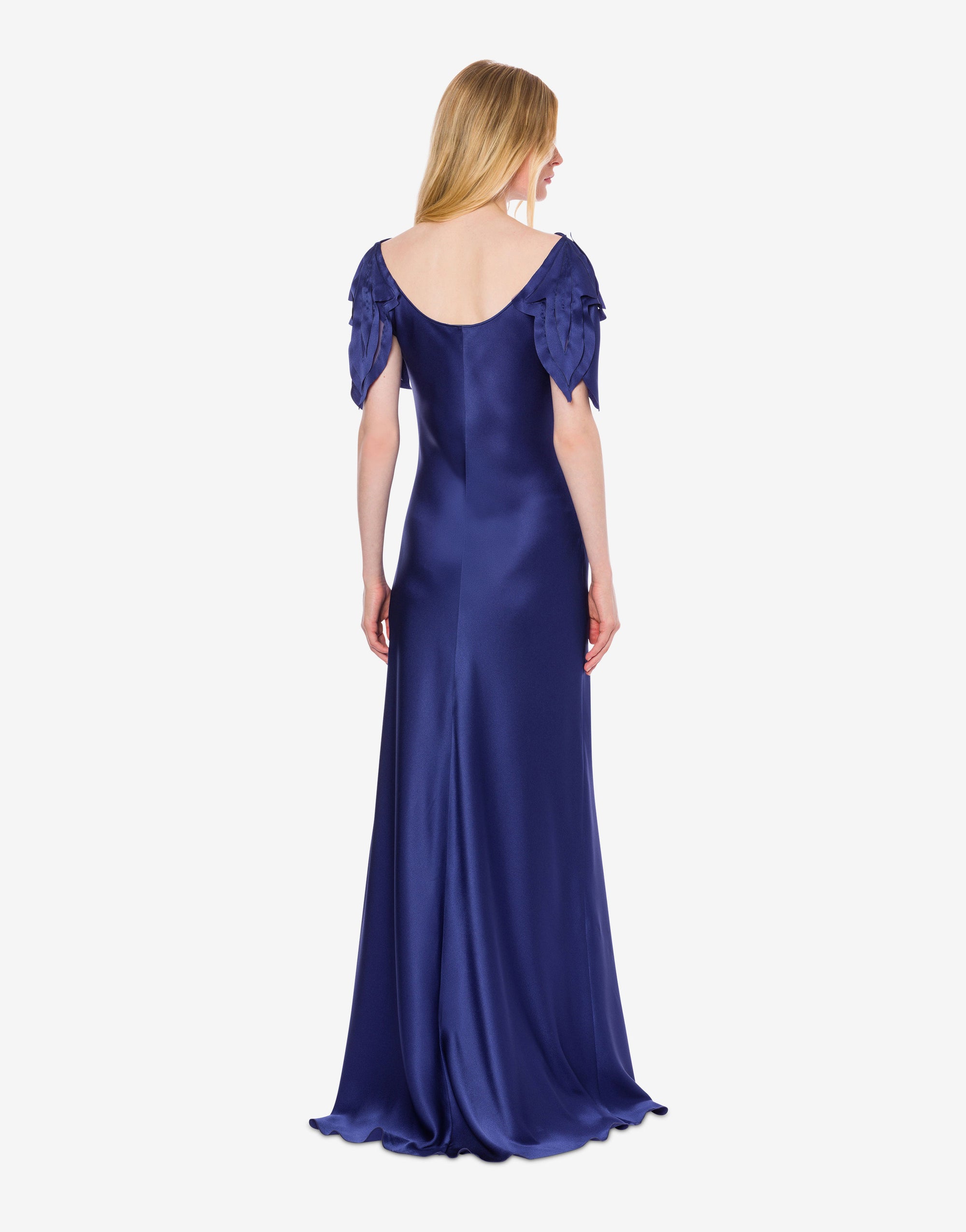 Robe longue en soie mélangée - Blue & Purple