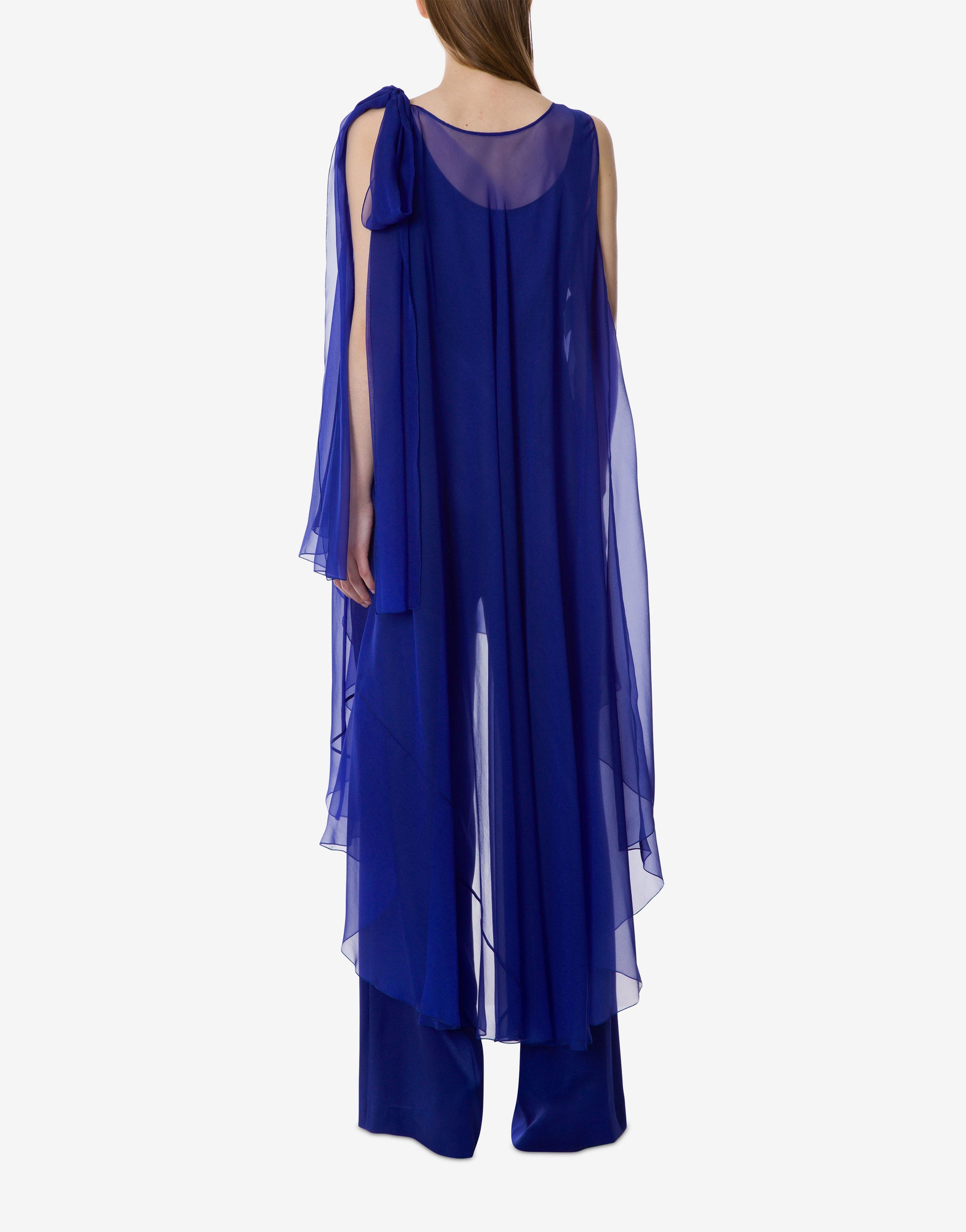 Silk blend jumpsuit - Blue & Purple
