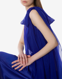 Silk blend jumpsuit - Blue & Purple