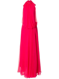 Robe longue en soie - Fucsia