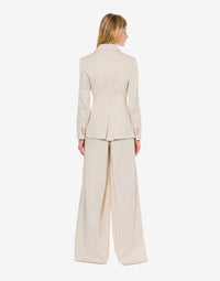 Veste en satin de coton extensible - Beige